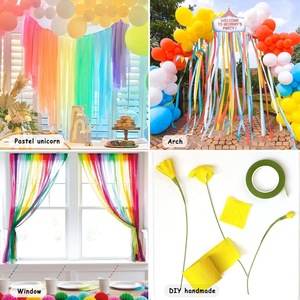 Rollos de Papel Crepé de 60 g/m², Papel Crepé Extra Fino para Flores de Papel, Manualidades, Guirnaldas y Decoración de Fiestas - Product Image 4