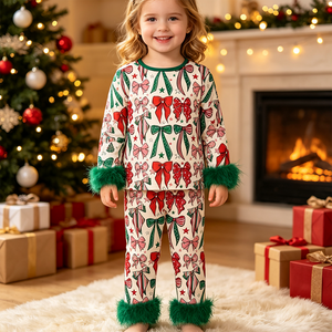 Ensembles de vêtements pour bébés filles, imprimés de vacances, sans manches, tendance, en spandex/coton biologique, soie de lait douce, de la boutique Trendyism - Product Image 4