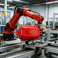 Boîtier de protection en plastique rouge moulé par injection sur mesure avec languettes de fixation pour module de contrôle industriel et câblage électrique