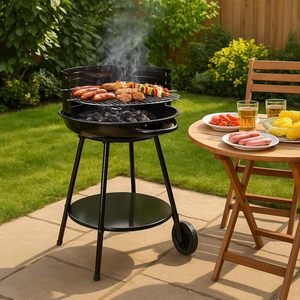 Luxurious Simple Adjustable Height Steel Iron <b>BBQ</b> Grill Outdoor Charcoal Portable Design Camping Patio Backyard Cooking Picnic - Product Image 6