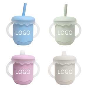 Vaso de Silicona para Bebé Libre de BPA, Antiderrames, con Boquilla Suave, para Niños Pequeños, para Comer y Beber, con Pajita, para Agua, para Bebés - Product Image 2
