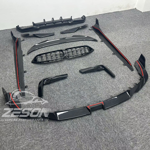 Hot bán sợi carbon phía trước <span class=keywords><strong>Lip</strong></span> Side váy khuếch tán Spoiler griller canards Splitter cho BMW M8 F91 F92 F93 cơ thể Kit - Product Image 2
