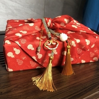 MM 70cm Furoshiki en tissu réutilisable motif courge rouge pour emballage cadeau, idéal pour les cadeaux de mariage, les cadeaux de pâtisserie, les fêtes et les célébrations, Fourniture d'usine