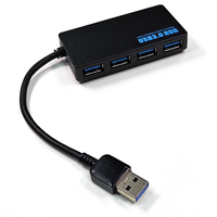 Hub USB 3.0 haute vitesse 4 en 1, 4 ports USB 3.0, hub USB super fin pour accessoires PC