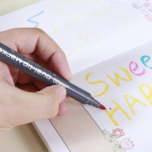 Rotulador de doble punta multicolor para arte de dibujos animados de acuarela y aprendizaje de estudiantes tinta borrable de aire en papel para dibujar grafiti - Product Image 2