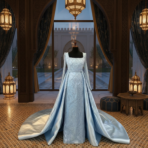 Vestido de Noche Largo sin Mangas de Satén Turco Marroquí Vintage de Alta Gama, 100% Seda, Hermoso Vestido de Diseñador Refinado - Product Image 3