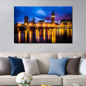 Toile led avec réflexion nocturne du Bridge de londres, en toile, art personnalisé, de haute qualité, vente en gros - Product Image 4