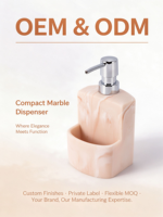 Distributeur de savon rechargeable finition marbre avec pompe en résine, pour comptoir de salle de bain, conteneur manuel de savon liquide pour hôtel et maison