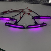 Misun 12V IP65 Adressable LED Moto & Voiture Marqueurs Latéraux RGB Lumière Stroboscopique avec Coque Noire Montage Universel
