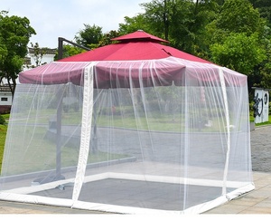 Diseño moderno Cuadrado Lado de pie Jardín al aire libre Patio Sombrilla a prueba de polvo y mosquitera con base para patio - Product Image 6