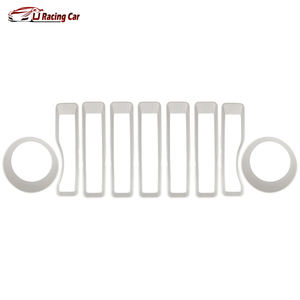Grade de malha frontal para carros, acessório com guarnição para farol e farol, tampa para Jeep <span class=keywords><strong>Wrangler</strong></span> JL 2018-2022 - Product Image 5