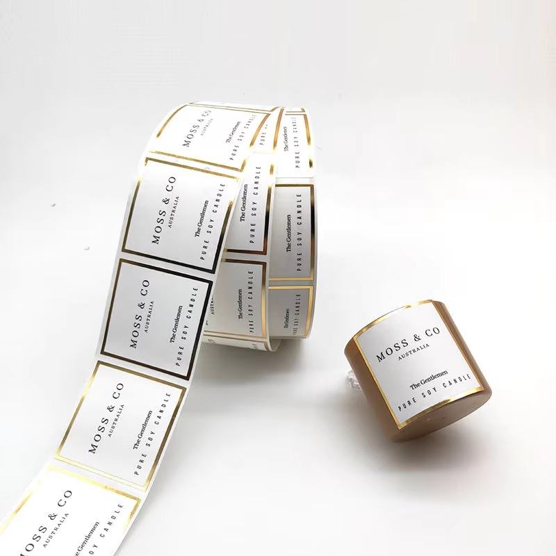 Étiquette de feuille d'or