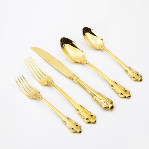304 Stainless Steel Tableware Spoon Fork and Knife Cutlery Wedding Hotel Dinnerware Dining <b>Table</b> Set Western Flatware Set - Product Image 3
