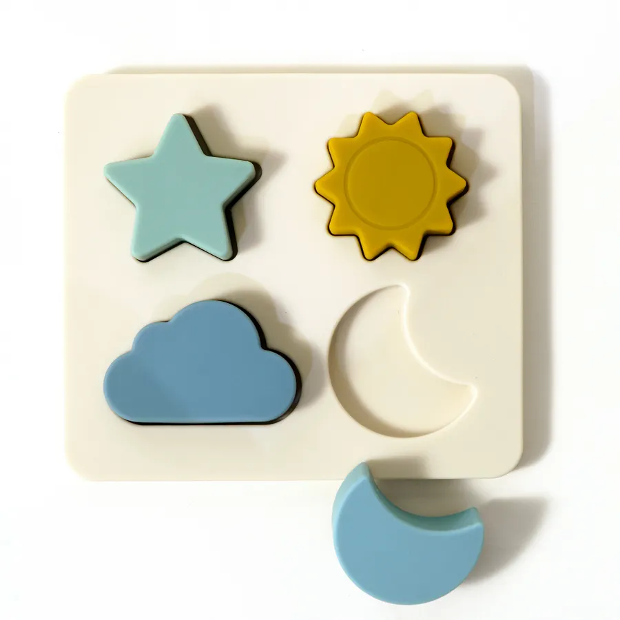 TOGNTU Food Grade Lernspiel zeug Moon Stars Shape Cognitive Silicone Game Stacking Puzzle Toy für Kinder