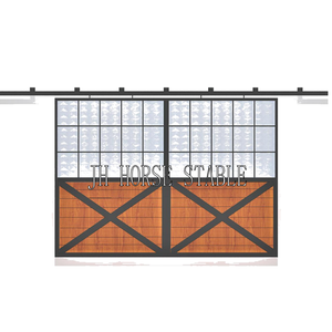 <span class=keywords><strong>Porte</strong></span> de grange <span class=keywords><strong>d</strong></span>'<span class=keywords><strong>entrée</strong></span> en <span class=keywords><strong>bois</strong></span> <span class=keywords><strong>avec</strong></span> <span class=keywords><strong>grille</strong></span> en verre, sur mesure, grandes tailles, design gratuit - Product Image 1
