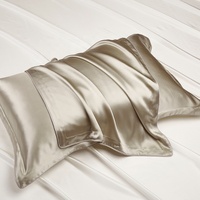 Ensemble de taies d'oreiller en soie de mûrier naturelle pure de qualité 6A, 22 mm, 100 % naturelle, personnalisées, luxueuses, en soie satinée douce, linge de lit