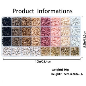 Polymer <b>Clay</b> Bracelet DIY Jewelry <b>Set</b> 3860pcs With Alphabet Beads For Handmade Crafting - Product Image 3