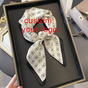 Nuevo Pañuelo de Verano para Mujer, Estampado Personalizado, 53 cm, Pañuelo Cuadrado Pequeño, Pañuelos de Seda de Morera para Mujer, Estilo - Product Image 2