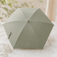 Parapluie de voyage pliable compact haut de gamme, mini, portable, 21 pouces, 5 plis, avec logo personnalisé, coupe-vent, pour accessoires vestimentaires