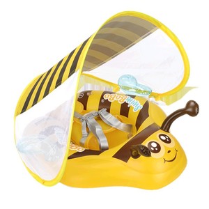 Flotador Inflable para Bebés Swimbobo con Diseño de Abeja, con Sombrilla y Bolsillo de Malla, para Piscina, Parque Acuático, Uso Infantil - Product Image 1