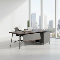 Chaise de bureau de direction et ensemble de bureau modulaire, mobilier de bureau moderne en bois durable pour immeuble de bureaux