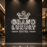 Letrero Acrílico Grabado Personalizable con Logotipo de Empresa, Mini Pantalla LED, Letras Iluminadas, Resistente a la Intemperie IP54