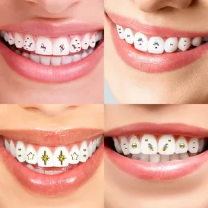 Kit de décoration dentaire avec pierres précieuses pour les dents, lampe de polymérisation et colle, pierres précieuses solides en cristal pour les dents 250226 - Product Image 6