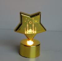 Kunden spezifische Farbe Umwelt freundliche tragbare batterie betriebene LED-Leuchten für den Innen-und Außenbereich Monds tern laterne Moschee muster Eid Ramadan