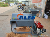 Ligne de production complète de machines à fibres de coco, conception intégrée pour le broyage de la coque de noix de coco, l'ouverture des fibres et la machine de séparation