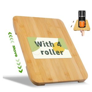 Accessoires de cuisine Glisseurs d'appareils en bois de bambou pour la cuisine Petits appareils électroménagers <span class=keywords><strong>sous</strong></span> l'armoire <span class=keywords><strong>Plateau</strong></span> coulissant pour le comptoir - Product Image 1