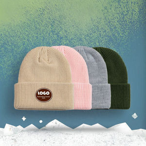 SANGOR Korean Autumn Winter Knitted Hats Men Women Warm Trendy Versatile Thick-Knit 100% Acrylic Japanese-Style <b>Beanie</b> 56-58CM - Product Image 3