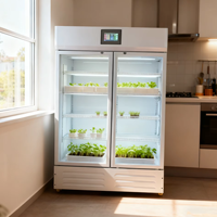 Armoire de culture verticale numérique automatisée - Système hydroponique intelligent avec Wi-Fi IoT pour la maison, l'école, les musées scientifiques et l'éducation - 4 niveaux