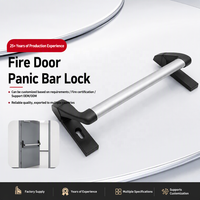 Serrure à barre poussoir de style européen pour porte coupe-feu, dispositif anti-panique d'urgence, serrure de sortie pour portes résistantes au feu
