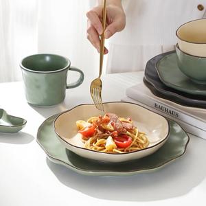 Nordic Classics Retro Patterned Embossed Hotel Ceramic Tableware <b>Set</b> for Bar and Hotel Restaurant - Product Image 5