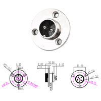 Conector de aviación con toma de brida GX16 de 2-10 núcleos, conector de cable soldado tipo disco tipo brida Gx16