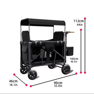 Wagon pliable en silicone à quatre roues et cheveux raides personnalisable en usine artefact indispensable pour <span class=keywords><strong>jumeaux</strong></span> camp de bébé assis et allongé montagne - Product Image 3