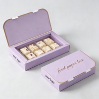 Boîte en papier pour beignets, gaufres et nougats, boîte cadeau personnalisée écologique pour biscuits au chocolat, boîte à gâteaux, pain et biscuits réutilisable de luxe pour boulangerie