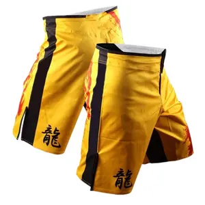 Custom Logo Sublimatie Print Bruce Lee Mma Gear Sort Shorts