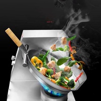 Robot de cuisine automatique QDMECH, wok commercial, poêle à frire au gaz, robot cuisinier avec fonction minuterie pour les services de restauration