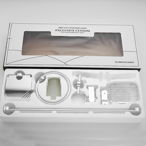 Nuovi set di 6 pezzi solidi set di Hardware per il bagno a parete in alluminio solido per lo spazio Include portasciugamani portasciugamani per portasciugamani - Product Image 6