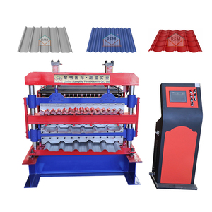 ماكينة تشكيل لفائف الأسقف من الفولاذ الملون ثلاثة طبقات من Liming، ماكينة تشكيل لفائف وصنع الألواح المعدنية الحديدية - Product Image 2