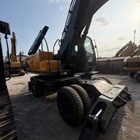 Excavatrice sur pneus Hyundai 2I0w-9T d'occasion de haute qualité, d'origine coréenne, avec moteur et boîte de vitesses