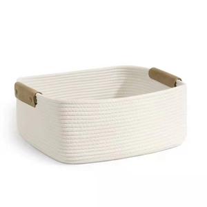 3 paket küçük bebek pamuk halat çevre dostu çok fonksiyonlu raflar için saklama sepetleri Set dokuma organizatör köpek oyuncak Bin - Product Image 2