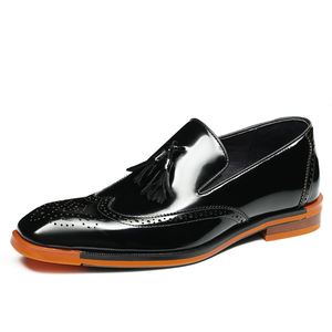 Zapatos Oxford de Cuero de Alta Gama para Hombre, Estilo Británico, de Tres Piezas, con Tacón Bajo y Punta Puntiaguda, Formales para Negocios - Product Image 2