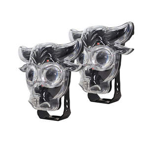 Luces de Motocicleta de Alta Potencia con Forma de Cabeza de Vaca, Lámpara de Trabajo LED de 30w, Luz Auxiliar Blanca Ámbar para Automóvil Universal - Product Image 3