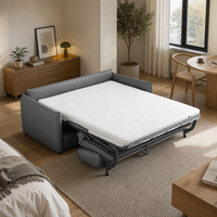 Canapé-lit minimaliste SOMNUS 3 places avec rembourrage en éponge, 2-en-1, pliable, meubles de salon pour petit appartement, hôtel, maison d'hôtes