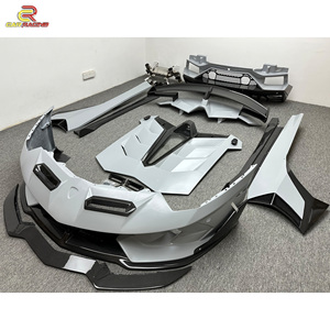 El más nuevo Kit de carrocería de carbono medio seco estilo <span class=keywords><strong>SVJ</strong></span> para Lamborghini LP700 Aventador, Kits de carrocería, parachoques de coche, alerón trasero, puntas de escape - Product Image 2