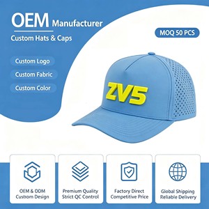 Gorra de 5 Paneles de Lona Impermeable de Calidad con Bordado, Estilo Hip Hop, Deportiva, Unisex, para Exteriores, con Visera Plana - Product Image 1