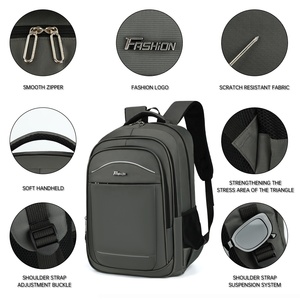 Mochila HAIBOWY Unisex para ordenador portátil de negocios, mochila impermeable para viajar a la universidad con cierre de cremallera USB para hombres y mujeres - Product Image 6