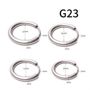 Boucles d'oreilles créoles tendance en titane G23 pour femmes, cartilage, hélix, petites créoles, piercing, <span class=keywords><strong>anneau</strong></span> de nez 10/1 - Product Image 5